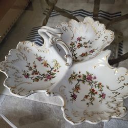 Vintage Hand Painted Tri-section Dish