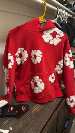 red denim reads hoodie Medium