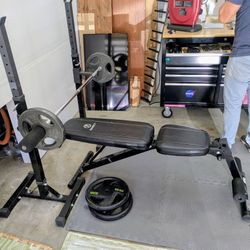 Weightlifting Set (includes Bench, Squat Rack, Bar + Weights)