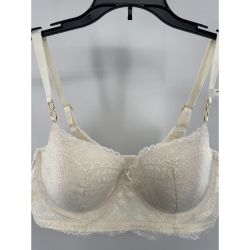 Aerie Womens Underwire Balconette Bra Padded Ivory Lace Floral 36D NWT