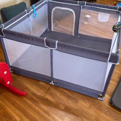 Baby Playpen With Inflatable Mat