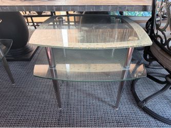 2 double glass coffee table