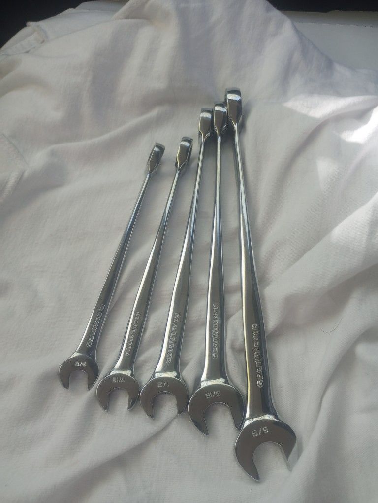 5 Gearwrench SAE X Beam Ratcheting Wrenches 