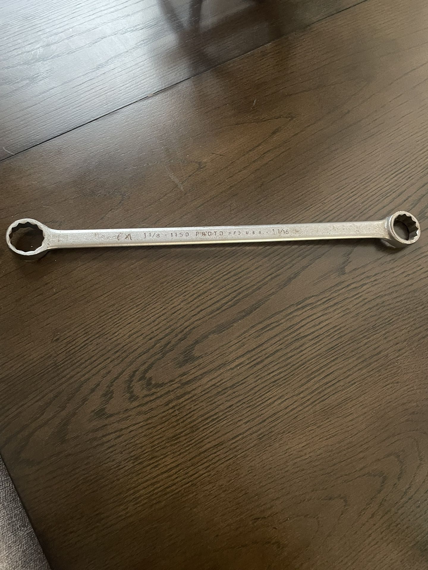 PROTO 1150 1 1/16 1-1/8  Double Box End Wrench Made in USA