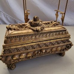 Beautiful Gold Box That Turns Into Little Gold Shelves