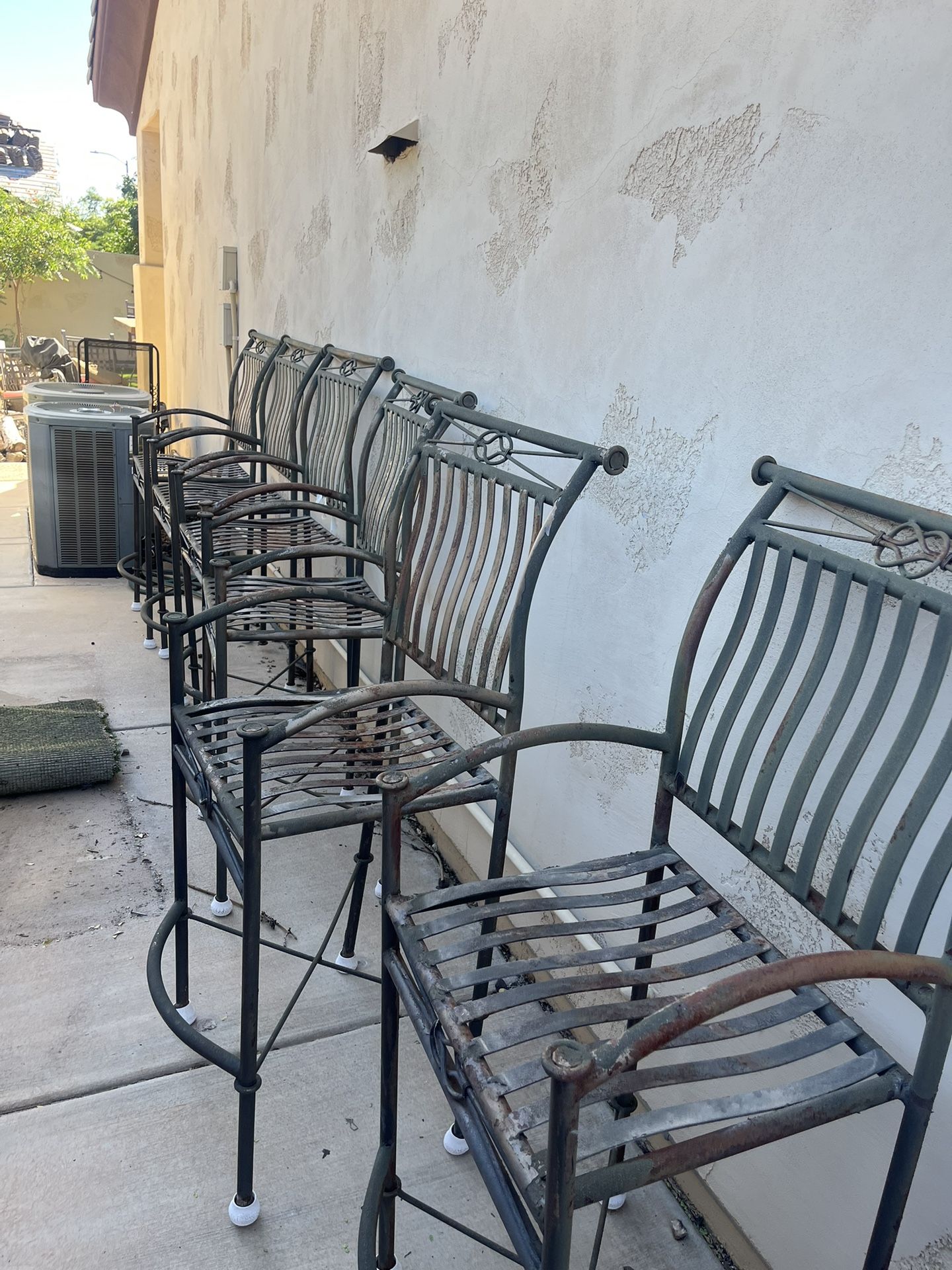 Heavy Outdoor Duty Metal Barstools 