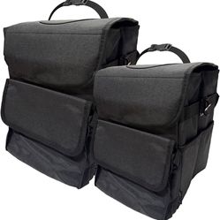 Automotive Trash Can Bin for Car, Waterproof Hanging Garbage Trash Bag Multi Purpose Organizer with Lid Back Seat, Black