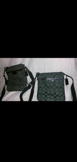 Coach crossbody Dark green $30 each