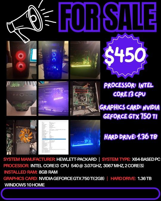 GAMING COMPUTER FOR SALE