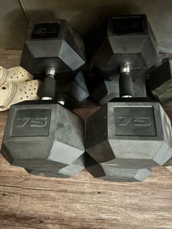 DUMBBELL WEIGHTS 2x75 AND 2x85 LBS GREAT CONDITION $1 PER POUND OR TAKE BOTH FOR $290