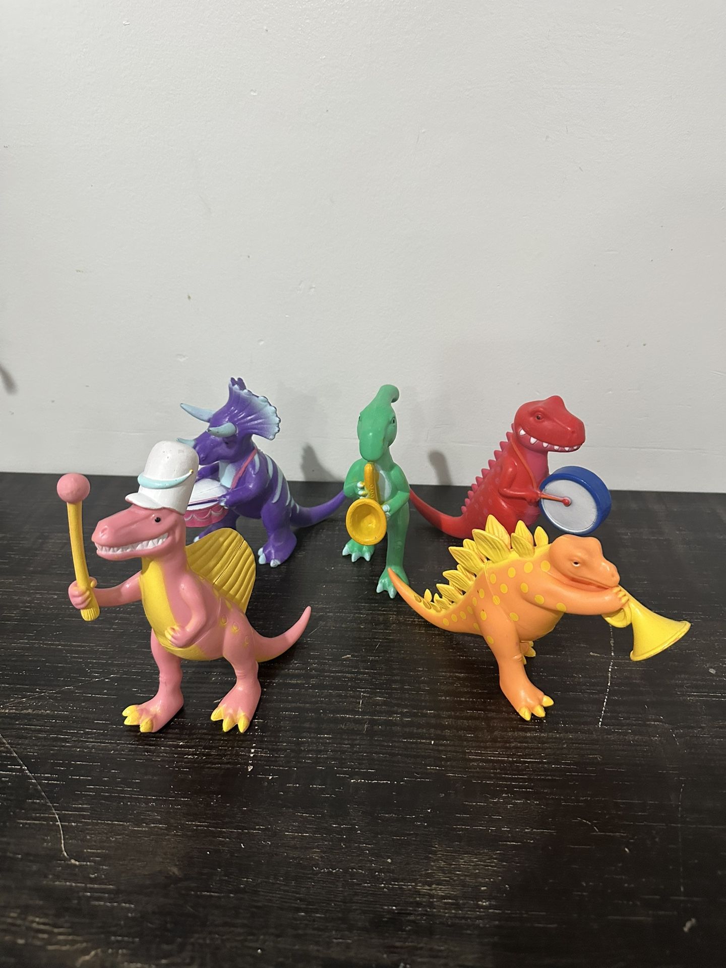 Vintage Matching Band Dinosaurs With Instruments