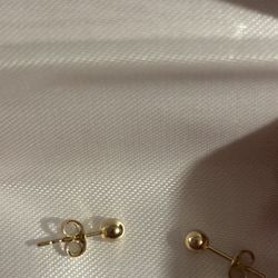 14K Pure Gold Studs (for Kids &babies Ideally)