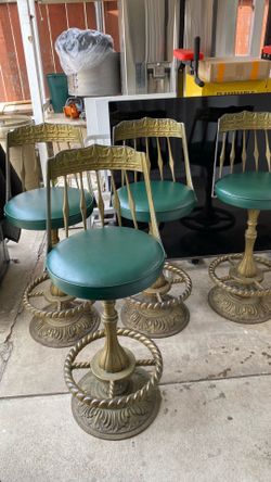 Vintage golden bars stool barstools high chairs