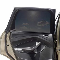 Car Window Sun Shade Cover -2 Pack Breathable Mesh Rear Side Window Shade UV Protection