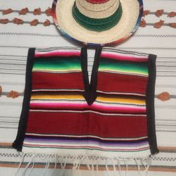 Baby Serape And Hat