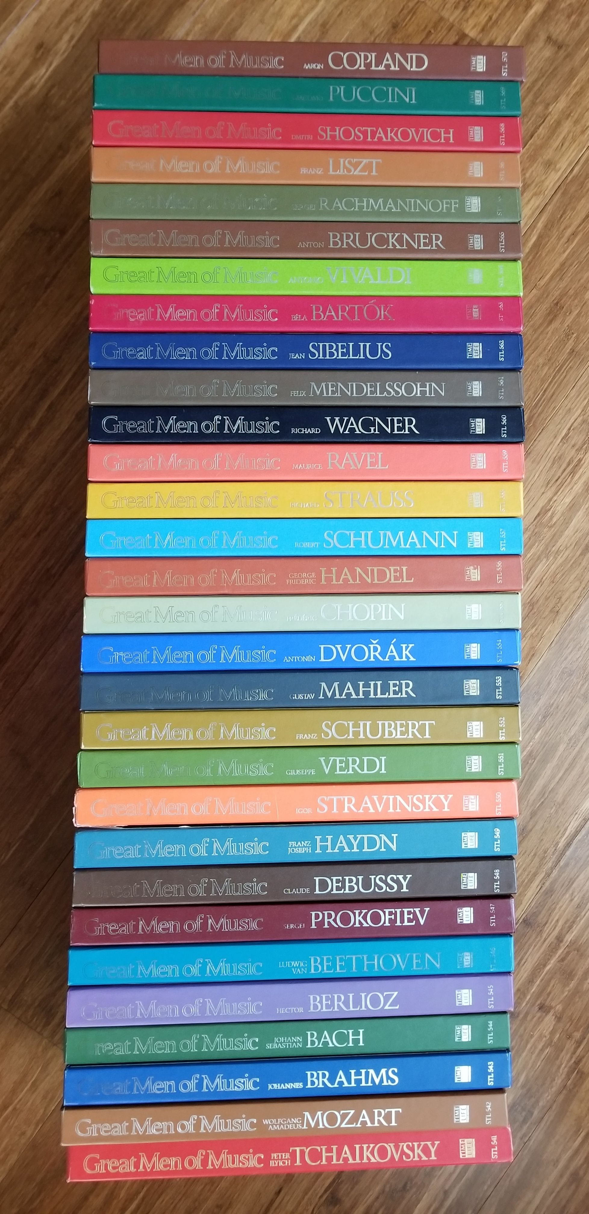 30 box sets, LP collection: Time-Life Great Men of Music (each box has 4-5 LP records + composer booklet)
