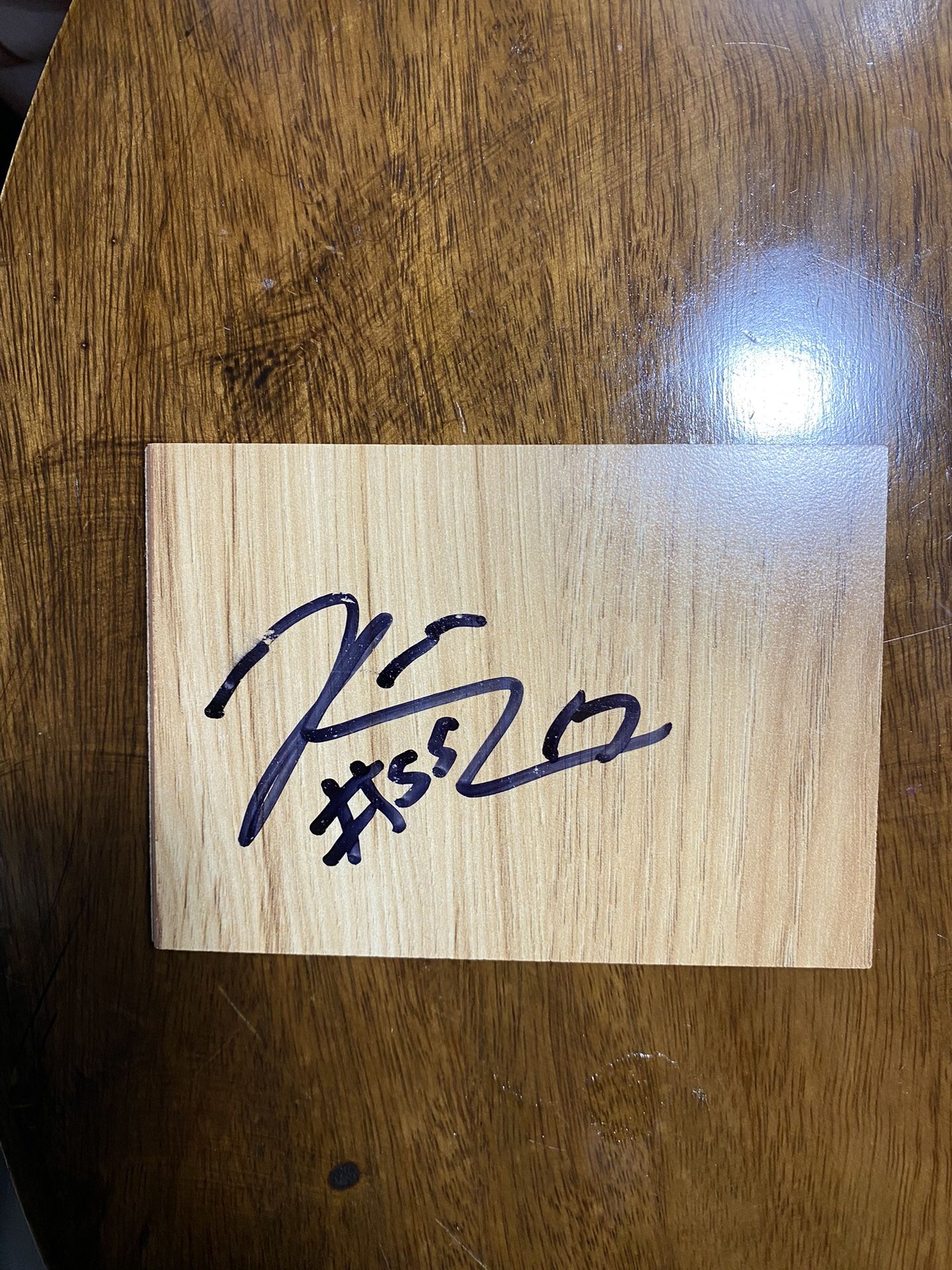 NBA New Orleans pelicans Kevin Looney signed floorboard Warriors UCLA Stephen Curry Draymond Green