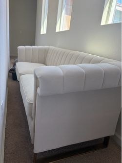 cream/gold lounge couch