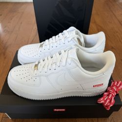 Nike Air Force 1 Low Supreme White Men’s Size’s 9, 9.5 & 10 CU9225-100 BRAND NEW
