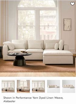 West Elm Harmony Modular 3 piece Sectional + Ottoman