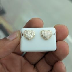 925 Sterling Silver Moissanite Diamond Stud Earring 