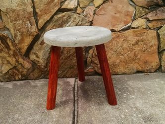 New Plant stand - Concrete/Burnt Sienna