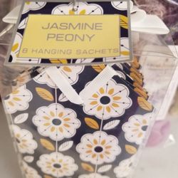 Jasmine Peony Scented Sachets  8 pcs Boxed with Cute Bow New