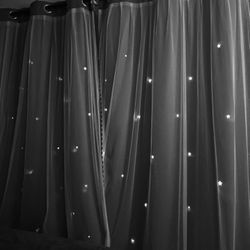 Gray Star Curtains For Bedroom 