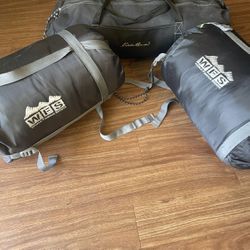 Sleeping Bags (2) and Tent