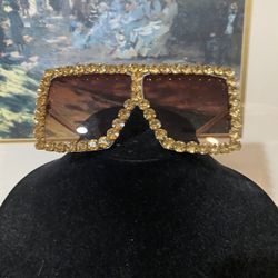 Sunglasses Disco Diamond Flat Top Fashion Square Large Shades