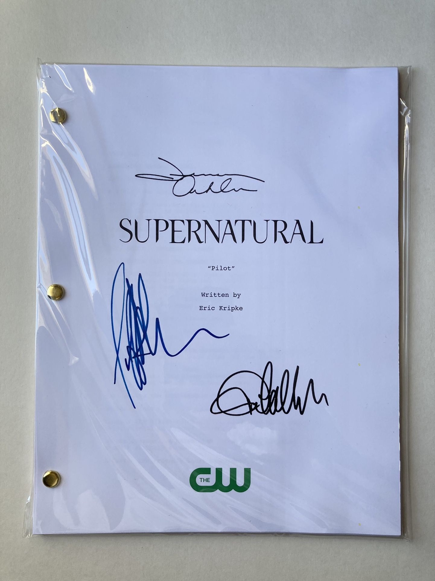 Supernatural TV Show Pilot Episode Signed Script