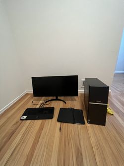 PC + Wide Monitor + Keyboard