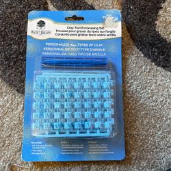 Clay text embossing set