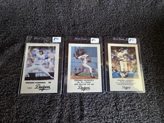 DODGERS FERNANDO VALENZUELA  LAPD BASEBALL CARD