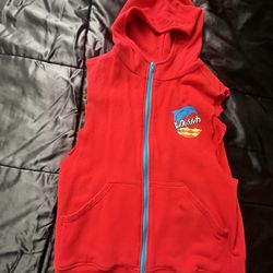 RARE Sleeveless Pink Dolphin Hoodie Sm