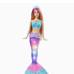Barbie Dreamtopia Mermaid Dolls: Light-Up Rainbow Tail & Pink-Streak