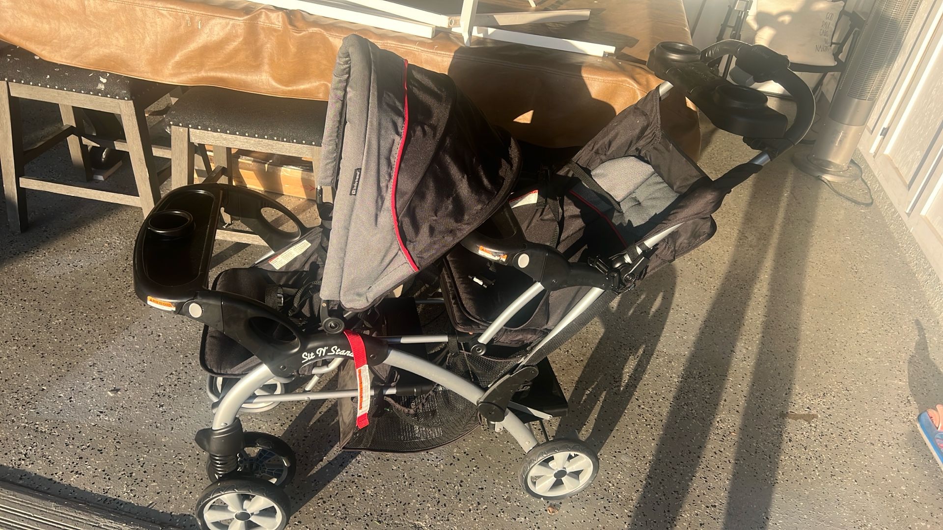 Sit And Stand Double Stroller With Back Stand (not On Pic)