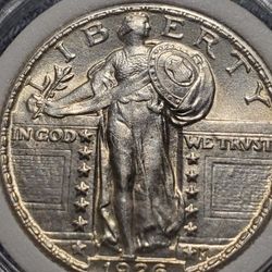 8SX1840 UNCIRCULATED 1926 QUARTER. GREAT DETAIL