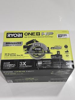 🔥 RYOBI ONE+ HP Brushless 7-1/4” Circular Saw + High-Performance 4.0Ah Battery! 🔥