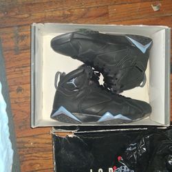 AIR Jordan Retro  Black And Blue 7s 