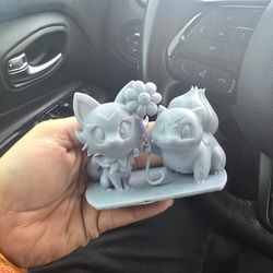 Custom Pen Holder Sprigatito and Bulbasaur
