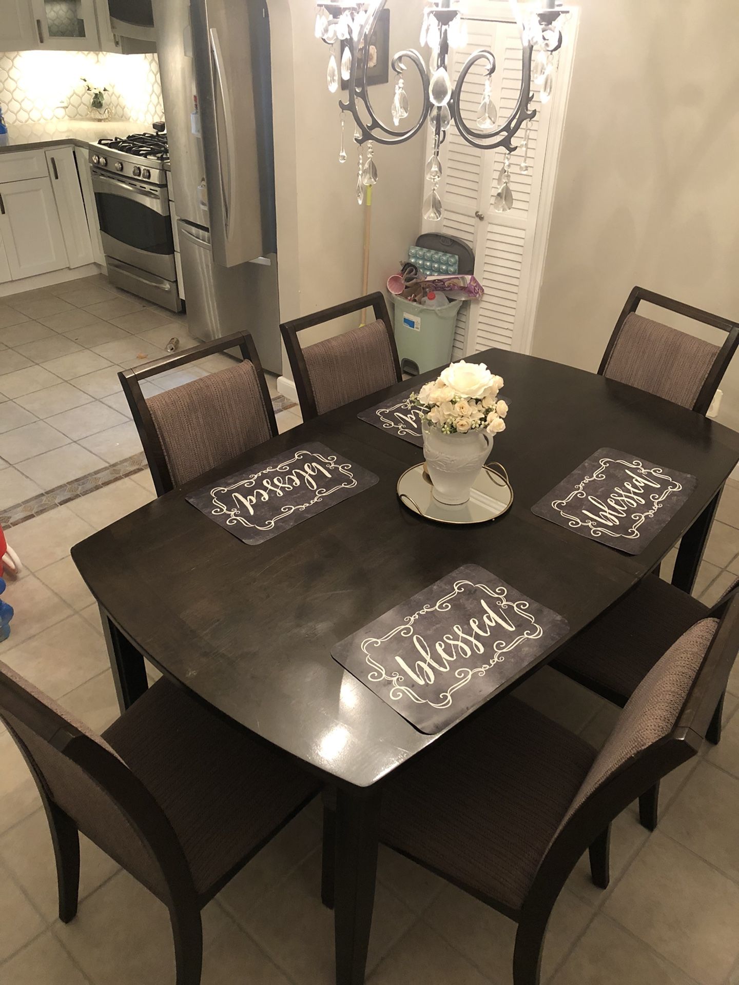 Dinning Table Set With 6 Chairs 