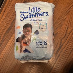 Huggies Little Swimmers Swim Diapers Size 5-6, 32+ lb Finding Nemo 15ct *opened*