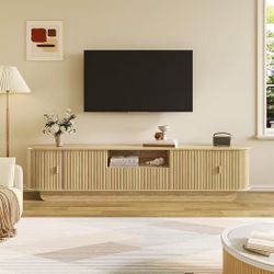 ❤️‍🔥 #B 86.6'' Fluted TV Stand for 55-85 Inch,
