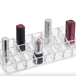24-Section Acrylic Lipstick Riser Makeup Organizer
