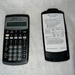 Texas Instrument TI BAII Plus Business Analyst Plus Financial Calculator With Cover 