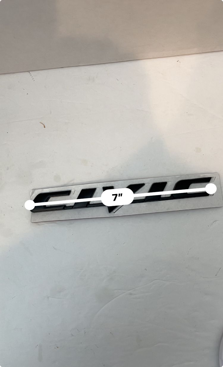Honda CiVic Black Stick On Emblem