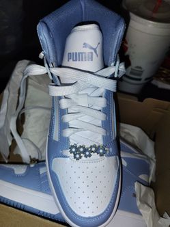 Puma High-Top Sneakers Blue and White size 7½