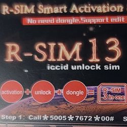 R-Sim13 Unlock Any Iphone 6s To 12 PM 