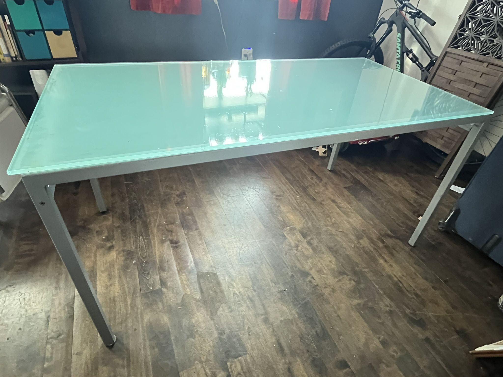 CB2 Glass Dining Table